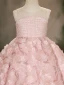 Lovely Blushing Pink Beading Sequins Appliques Short Birthday Flower Girl Dresses 2024 Ball Gown Scoop Neck Sleeveless Backless