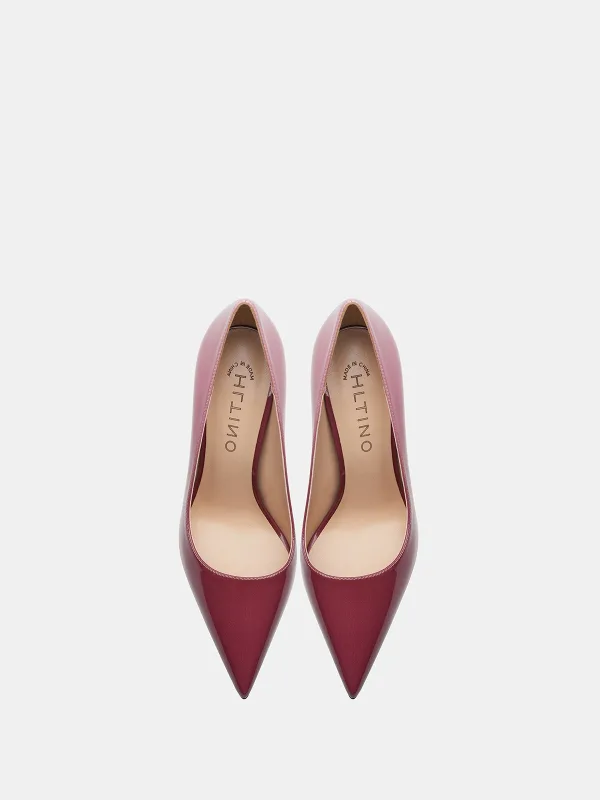 Mode Oud Roze Lakleer Gala Pumps 2025 10 cm Naaldhakken / Stiletto Spitse Neus Pumps Hoge Hakken