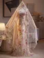Flower Fairy Multi-Colors Beading Sequins Lace Flower Prom Dresses 2025 With Shawl Trumpet / Mermaid Strapless Sleeveless Backless Sweep Train Formal Dresses