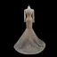 Scintillantes Doré Fait main Perlage Paillettes Robe De Soirée 2023 Trompette / Sirène V-Cou Manches Longues Train De Balayage Soirée Robe De Ceremonie