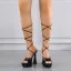Chic / Beautiful White Cocktail Party Womens Sandals 2023 Ankle Strap 14 cm Stiletto Heels Open / Peep Toe High Heels Sandals