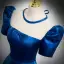 Vintage / Retro Royal Blue Satin Prom Dresses 2022 A-Line / Princess Square Neckline Bow Short Sleeve Backless Floor-Length / Long Prom Formal Dresses
