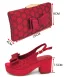 Chic / Beautiful Black Rhinestone Bow Womens Sandals Clutch Bags 2023 Evening Party 7 cm Thick Heels Open / Peep Toe Sandals High Heels Clutch Bags