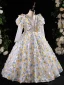 Flower Fairy Multi-Colors Appliques Beading Pearl Sequins Birthday Flower Girl Dresses 2024 Ball Gown V-Neck Long Sleeve Floor-Length / Long