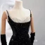 Sexy Black Beading Pearl Sequins Evening Dresses 2023 Trumpet / Mermaid Spaghetti Straps Sleeveless Backless Floor-Length / Long Evening Party Formal Dresses