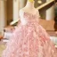 Flower Fairy Blushing Pink Appliques Sequins Birthday Flower Girl Dresses 2024 Ball Gown Scoop Neck Sleeveless Backless Short