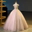 Élégant Rougissant Rose Perlage Paillettes En Dentelle Fleur Robe De Bal 2023 Robe Boule De l'épaule Sans Manches Dos Nu Longue Robe De Bal