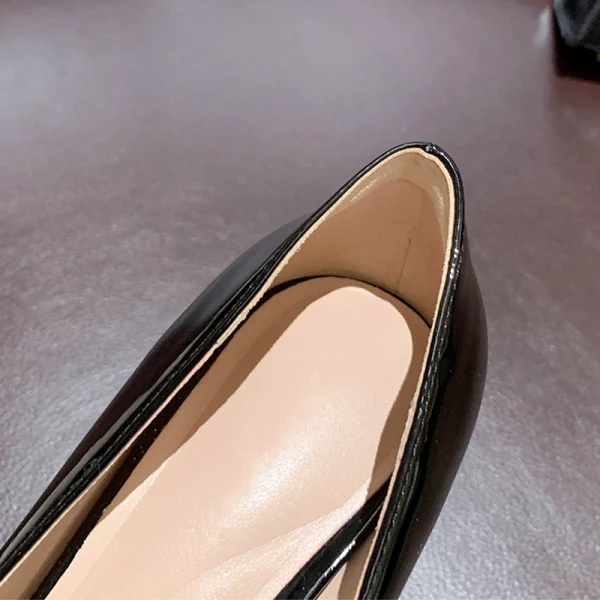 Mode Nues Cuir Verni Soirée Escarpins 2022 9 cm Talons Aiguilles À Bout Pointu Escarpins Talons Hauts