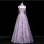 Flower Fairy Multi-Colors Appliques Rhinestone Prom Dresses 2025 A-Line / Princess Spaghetti Straps Sleeveless Backless Floor-Length / Long Formal Dresses