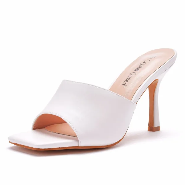 Modest / Simple Green Street Wear Womens Sandals 2023 9 cm Stiletto Heels Open / Peep Toe Sandals High Heels