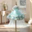 Schön Lindgrün Applikationen Schleife Geburtstag Blumenmädchenkleider 2026 Ballkleid Rundhalsausschnitt Ärmellos Kurze Blumenmädchenkleider