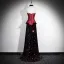 High-end Chinese style Burgundy Sequins Formal Dresses 2026 A-Line / Princess Strapless Sleeveless Backless Floor-Length / Long Evening Party Evening Dresses