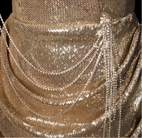 Glitzernden Gold Pailletten Abendkleider 2025 Meerjungfrau Off Shoulder Ärmellos Rückenfreies Sweep / Pinsel Zug Abend Festliche Kleider