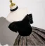 Classy Black Glitter Prom Dresses 2025 Ball Gown Off-The-Shoulder Sleeveless Backless Floor-Length / Long Prom Formal Dresses