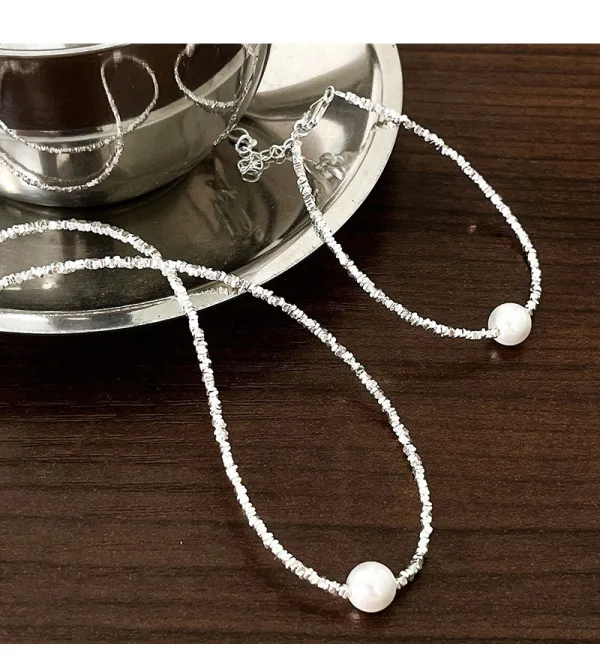 Bling Bling Silver Sterling Silver Prom Pearl Necklace Bracelets Accessories 2023