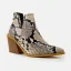 Mote Brun Høst Vinter Leopard Print Boots Dame 2023 Gateklær 8 cm Tykk Hæler Spisse Boots Høyhælte