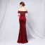 Sexy Black Sequins Evening Dresses 2022 Trumpet / Mermaid Off-The-Shoulder Short Sleeve Backless Split Front Floor-Length / Long Prom Formal Dresses