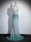 Charmant Vert Citron Perlage Glitter Paillettes Robe De Bal 2024 Trompette / Sirène Titulaire Sans Manches Dos Nu Train De Balayage Promo Robe De Ceremonie