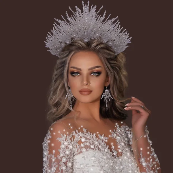 Uroczy Białe Perła Rhinestone Ślub Ozdoby Do Włosów Ślubne 2023 Stop