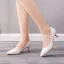 Proste / Simple Białe Biuro OL Czółenka 2024 5 cm Szpilki Szpiczaste Czółenka