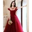 Chic / Belle Bordeaux Paillettes Robe De Bal 2023 Princesse Encolure Dégagée Sans Manches Dos Nu Longue Promo Robe De Ceremonie