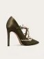 Bloemenfee Klaver Groen Appliques Gala Pumps 2025 Leer X-Strap 10 cm Naaldhakken / Stiletto Spitse Neus Pumps Hoge Hakken