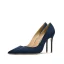 Chic / Beautiful Black Leather Suede Evening Party Pumps 2024 10 cm Stiletto Heels Pointed Toe Pumps High Heels