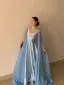 Chinesischer Stil Lavendel Perlenstickerei Pailletten Ballkleider 2026 A Linie Stehkragen Lange Ärmel Sweep / Pinsel Zug Festliche Kleider