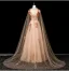 Fashion Champagne Sequins Appliques Prom Dresses 2025 A-Line / Princess Spaghetti Straps Sleeveless Backless Floor-Length / Long Formal Dresses
