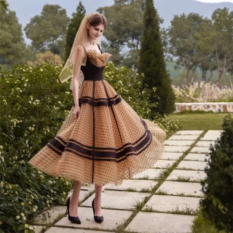 Chic Beautiful Brown Spotted Homecoming Graduation Dresses 2022 A Line Princess Square Neckline Sleeveless Backless Floor Length Long Formal Dresses