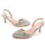 Bling Bling Silber Abend Strass Sandalen Damen 2023 6 cm Stilettos Spitzschuh Sandaletten Hochhackige