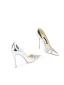 Sexig Silver Afton Rhinestone Rosett Pumps 2024 Läder 10 cm Stilettklackar Spetsiga Pumps Högklackade