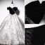 Élégant Noire Daim Robe De Bal 2023 Robe Boule Longue Noeud De l'épaule Faux Diamant Manches Courtes Dos Nu Promo Robe De Ceremonie