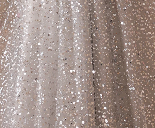 Glitzernden Silber Pailletten Abendkleider 2024 A Linie Rundhalsausschnitt Ärmellos Rückenfreies Lange Abend Festliche Kleider