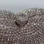 Charmant Rouge Forme de coeur Faux Diamant Pochette 2022 Métal Cocktail