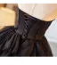 Charming Black Cascading Ruffles Asymmetrical Prom Dresses Cocktail Dresses 2024 A-Line / Princess Strapless Sleeveless Backless Cocktail Party