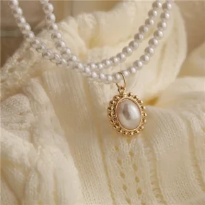 Vintage Witte Parel Rhinestone Straatkleding Kettingen Accessoires 2023