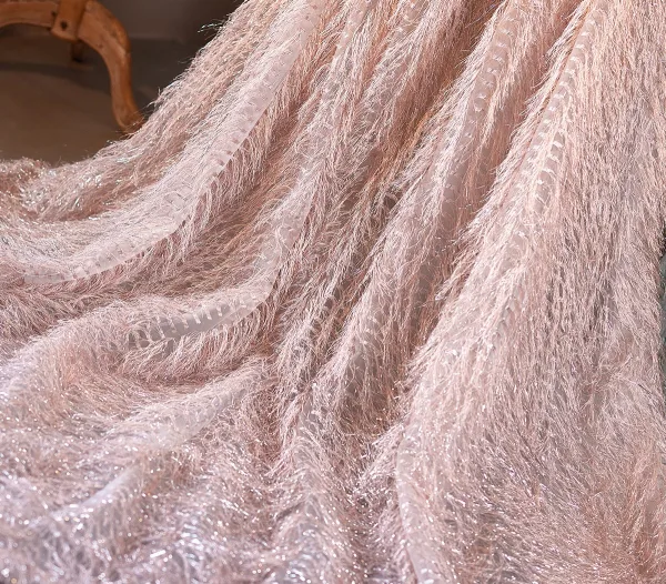Charming Blushing Pink Tassel Prom Short Sleeve shawl 2025