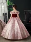 Elegant Burgundy Prom Flower Girl Dresses 2022 Ball Gown Ruffle Scoop Neck Sequins Short Sleeve Floor-Length / Long Flower Girl Dresses