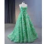 Haut de Gamme Charmant Vert Cendré Perlage Paillettes Appliques Robe De Bal 2023 Princesse Bretelles Spaghetti Sans Manches Dos Nu Train De Balayage Promo Robe De Ceremonie