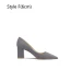 Chic / Beautiful Burgundy Prom Leather Pumps 2024 8 cm Block Heels Pointed Toe High Heels