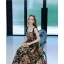 Vintage / Retro Black Gold Printing Satin Prom Dresses 2022 A-Line / Princess Spaghetti Straps Sleeveless Backless Floor-Length / Long Prom Formal Dresses