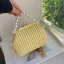 Modest / Simple Yellow Pearl Shell Clutch Bags Prom 2023