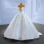 High End Weiß Perlenstickerei Pailletten Brautkleider / Hochzeitskleider 2022 Ballkleid Off Shoulder Ärmellos Rückenfreies Lange Hochzeit