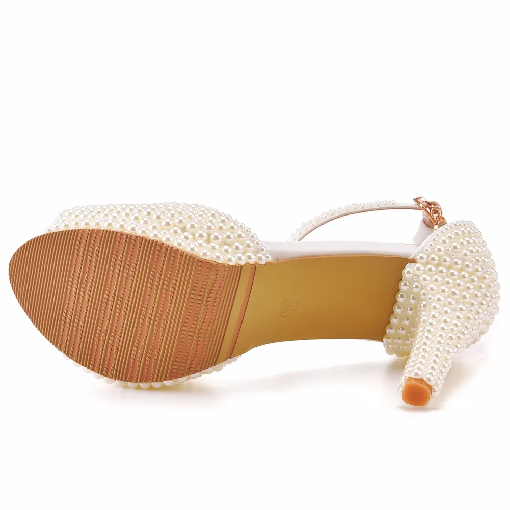 Dames trouwschoenen, 7 cm Eenvoudige parelmoer Puntschoen Stiletto Hakken Pumps, Bruidsprinses Bruiloft Feest/Avond Kantoor Dagelijks Jurkje Court Schoenen,34 EU,Beige