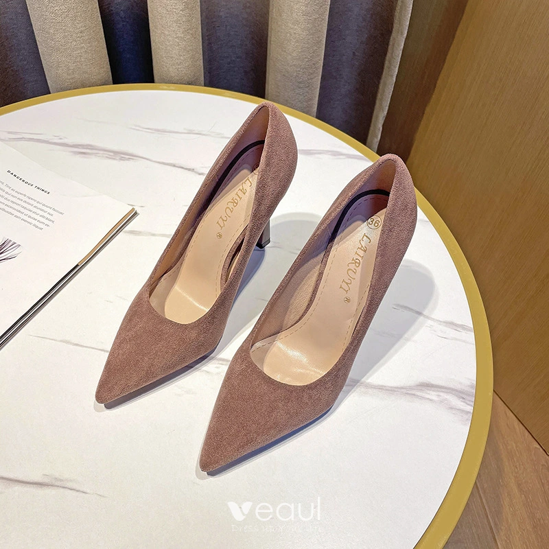 Beige suède slingback hakken | Slingbacks | Manfield | Manfield