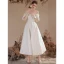 Chic / Beautiful Ivory Pearl Homecoming Graduation Dresses Prom Dresses 2023 A-Line / Princess Off-The-Shoulder Short Sleeve Backless Tea-length Formal Dresses