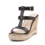 Vintage / Retro Black Street Wear Womens Sandals 2022 T-Strap 11 cm Wedges Open / Peep Toe Sandals