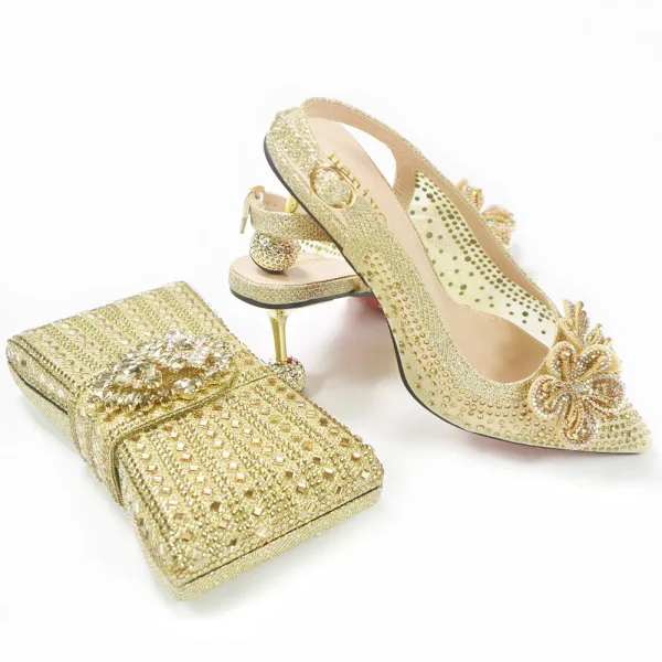 Charming Silver Rhinestone Flower Evening Party Womens Sandals Clutch Bags 2023 7 cm Stiletto Heels Pointed Toe Womens Sandals High Heels Clutch Bags