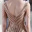 Charming White Beading Sequins Evening Dresses 2023 Trumpet / Mermaid V-Neck Sleeveless Backless Floor-Length / Long Evening Party Formal Dresses
